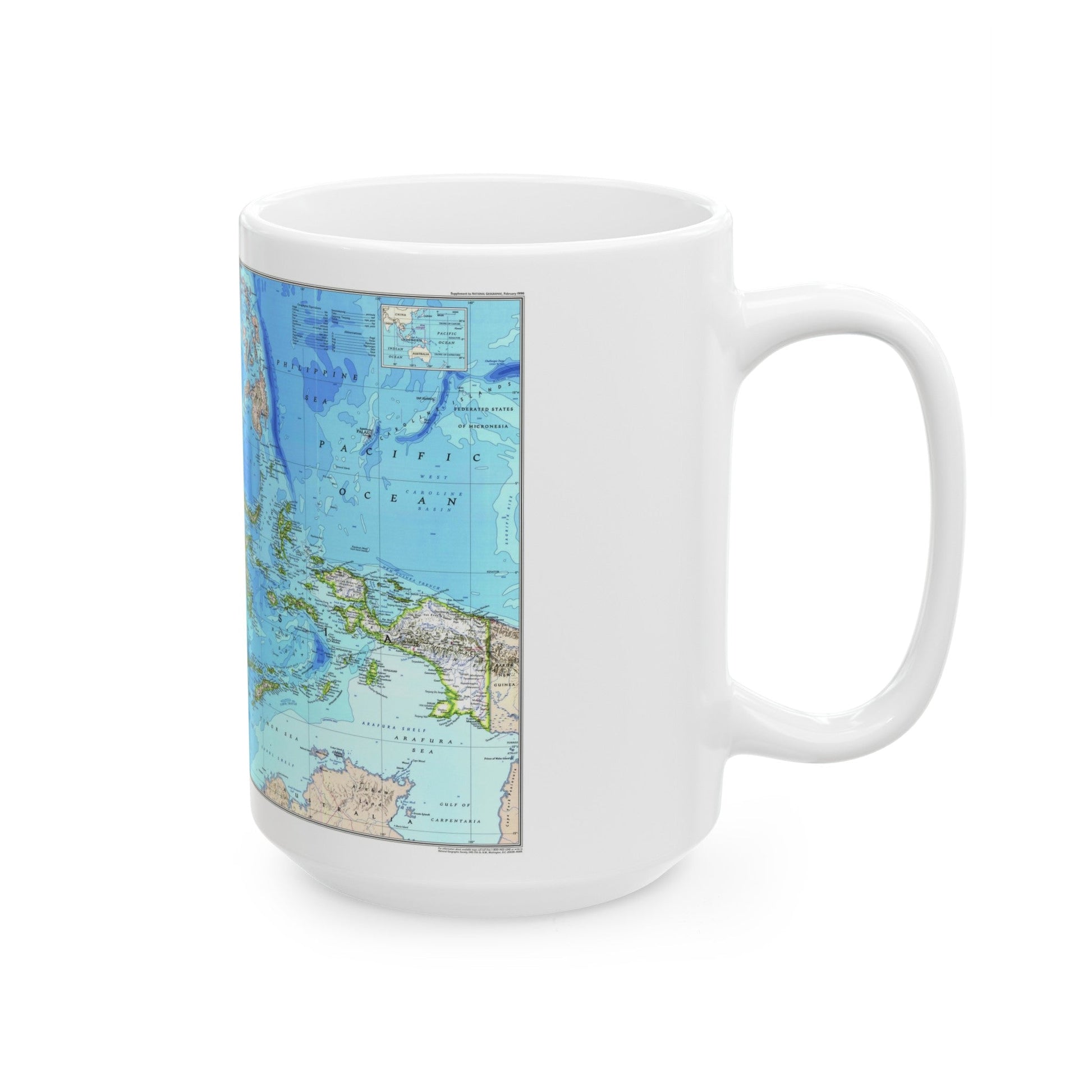 Indonesia 1 (1996) (Map) White Coffee Mug-The Sticker Space