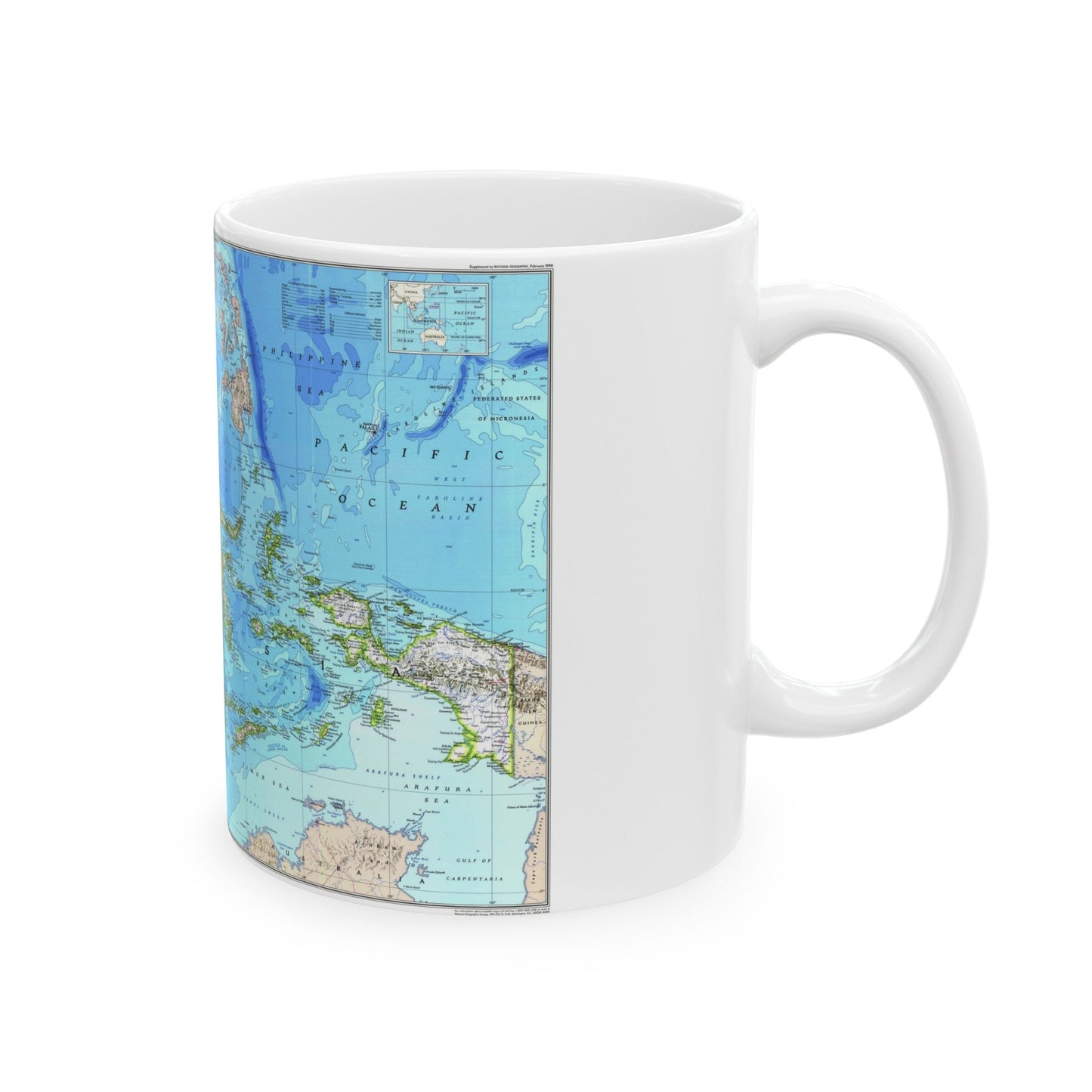 Indonesia 1 (1996) (Map) White Coffee Mug-The Sticker Space