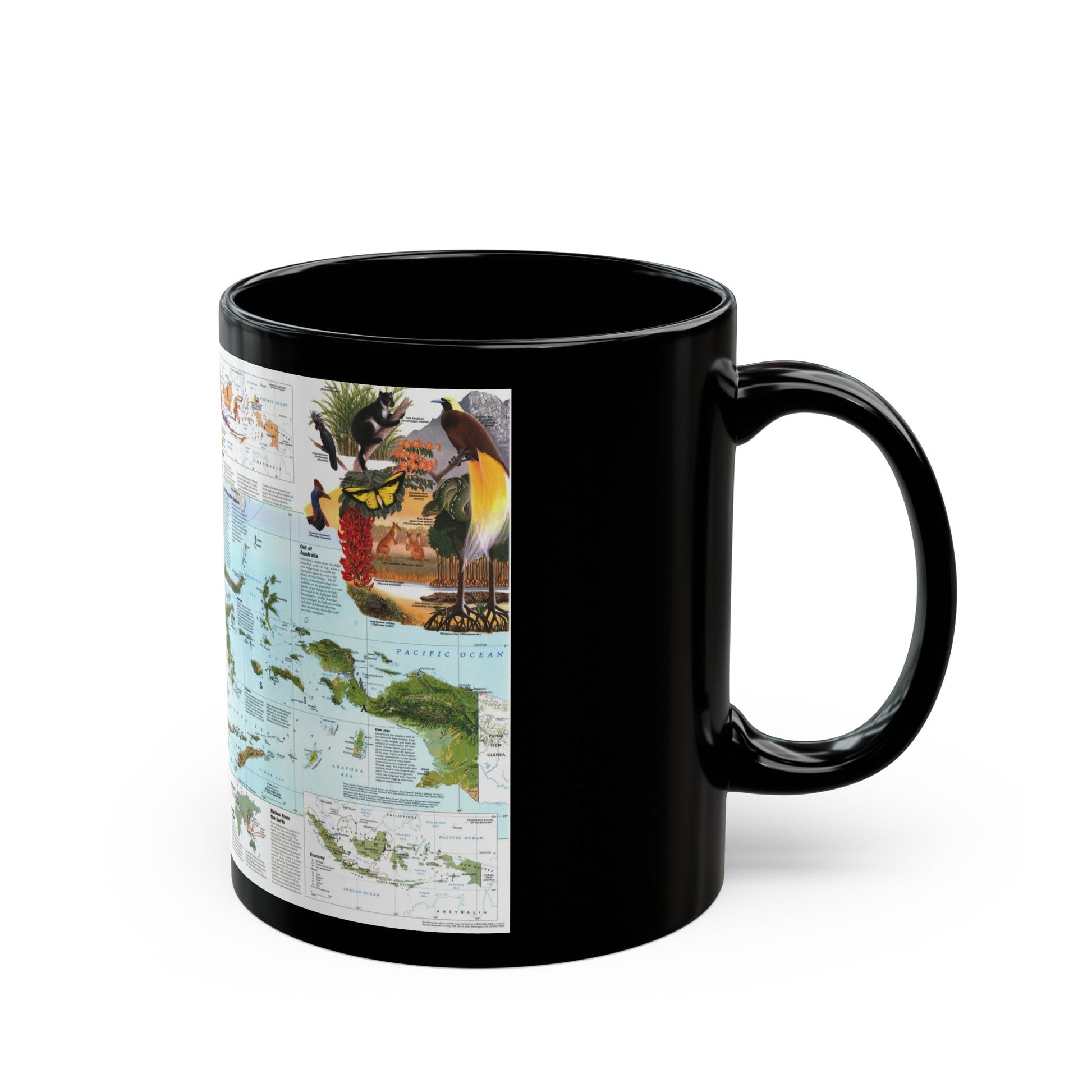 Indonesia 2 (1996) (Map) Black Coffee Mug-The Sticker Space