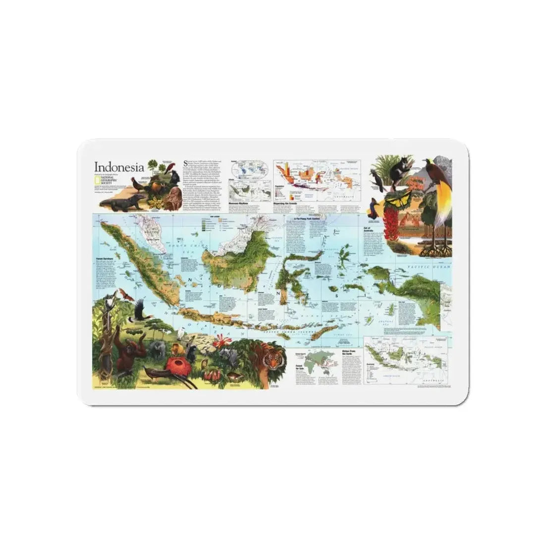 Indonesia 2 (1996) (Map) Refrigerator Magnet - The Sticker Space