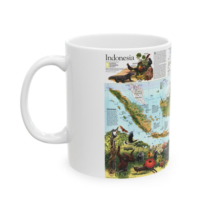 Indonesia 2 (1996) (Map) White Coffee Mug-The Sticker Space