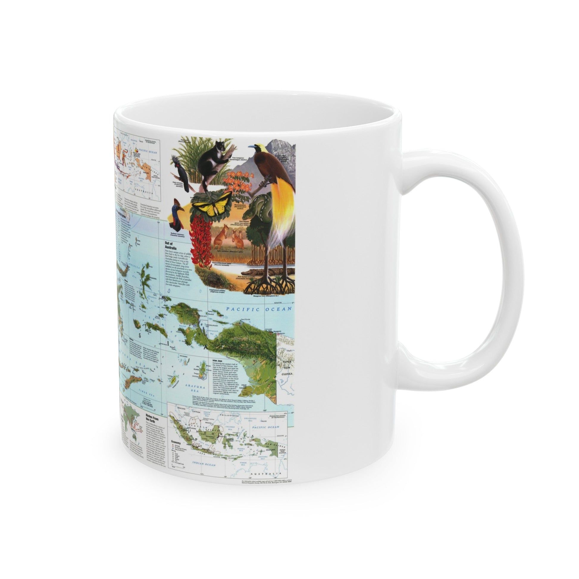 Indonesia 2 (1996) (Map) White Coffee Mug-The Sticker Space