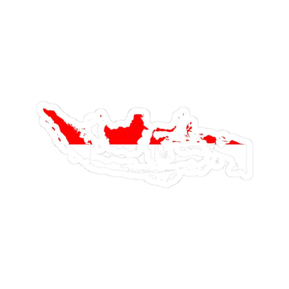 Indonesia Map Flag (Indonesia) STICKER Vinyl Kiss-Cut Decal 3 Inch White - The Sticker Space