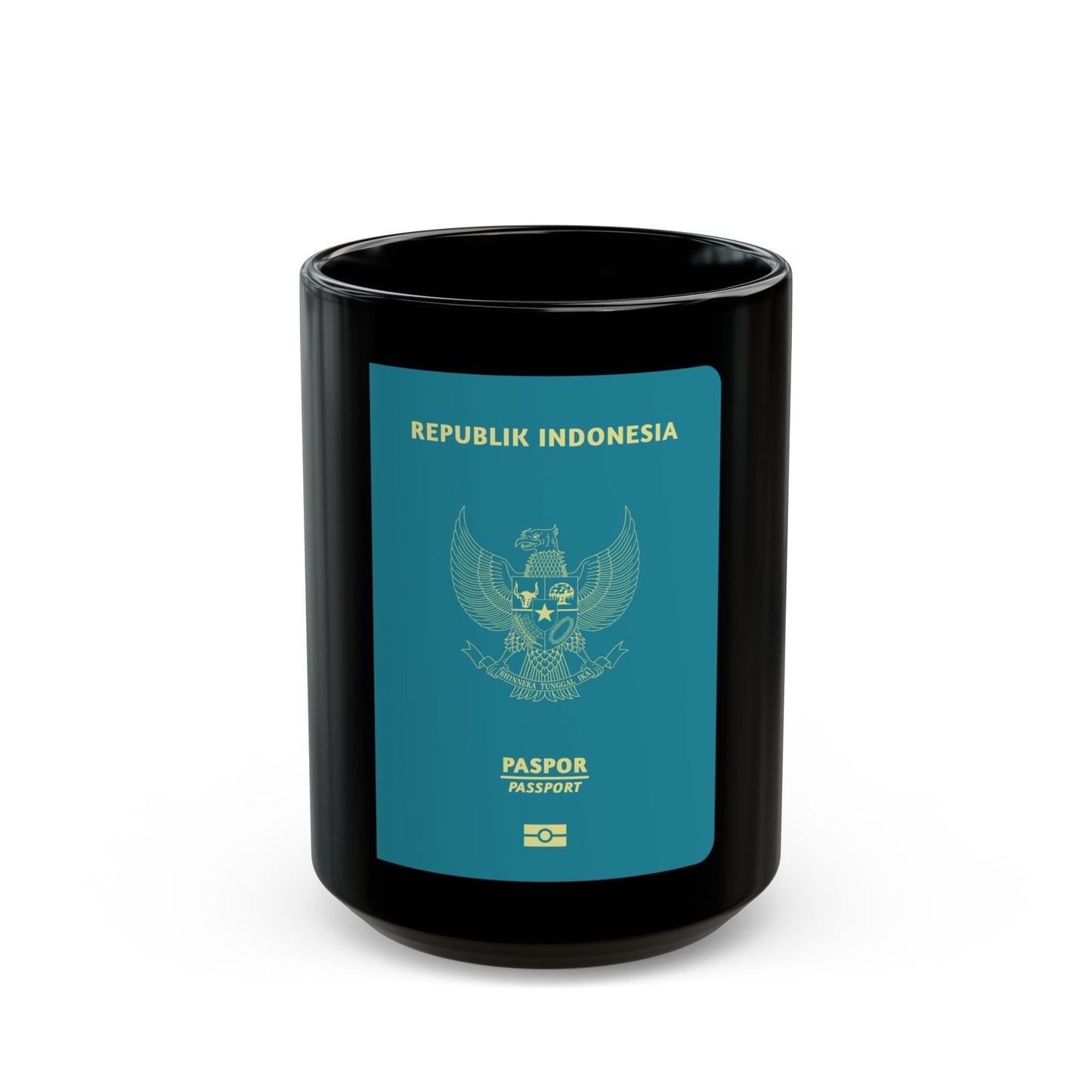 Indonesia Passport - Black Coffee Mug