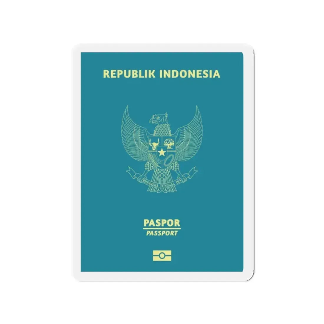 Indonesia Passport - Refrigerator Magnet 2 Inch - The Sticker Space