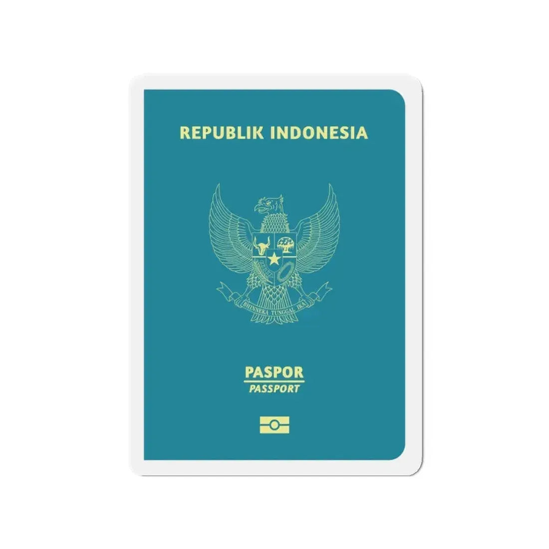 Indonesia Passport - Refrigerator Magnet 3 Inch - The Sticker Space