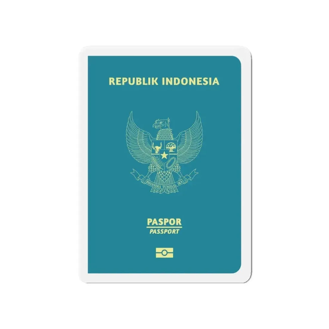 Indonesia Passport - Refrigerator Magnet 4 Inch - The Sticker Space
