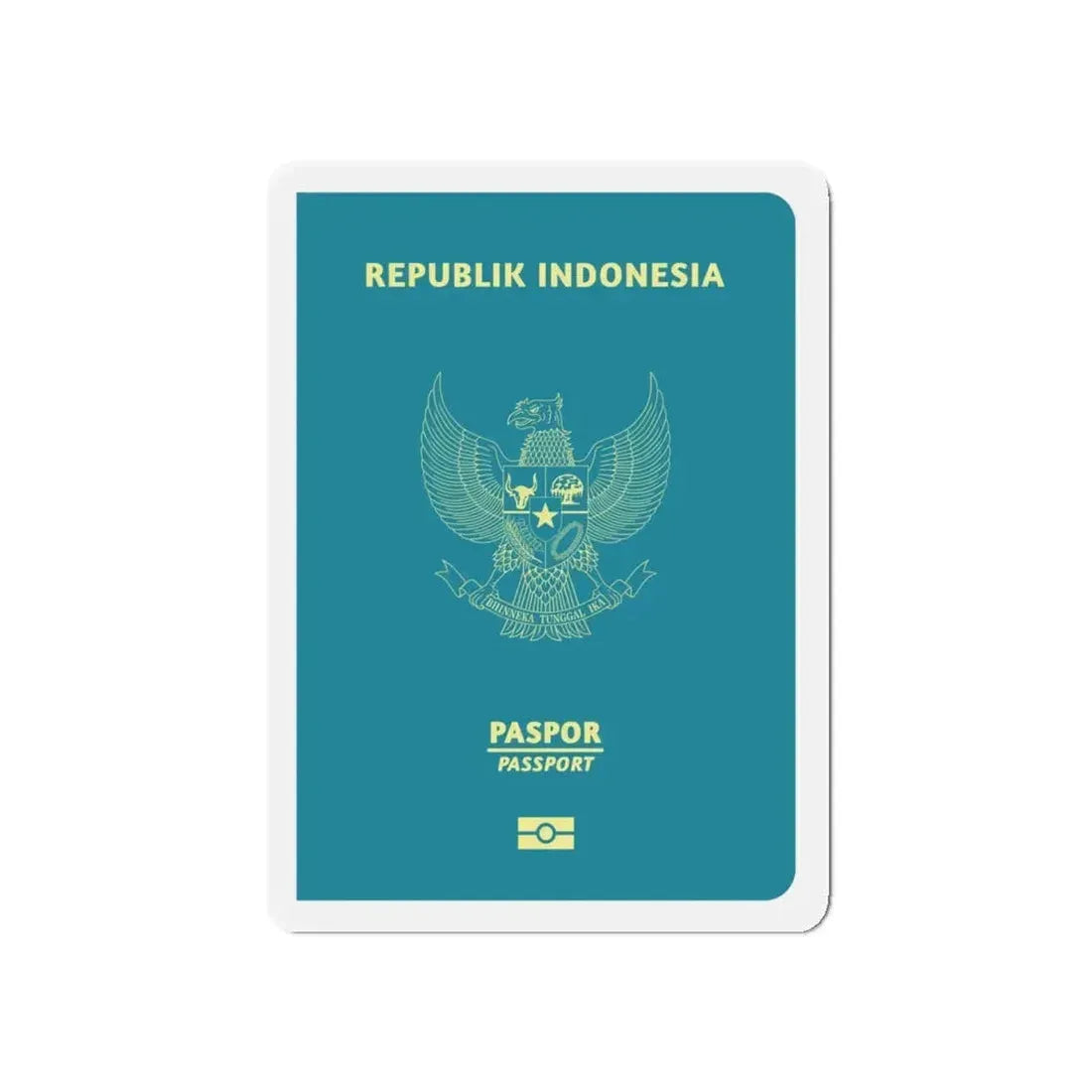Indonesia Passport - Refrigerator Magnet 5 Inch - The Sticker Space