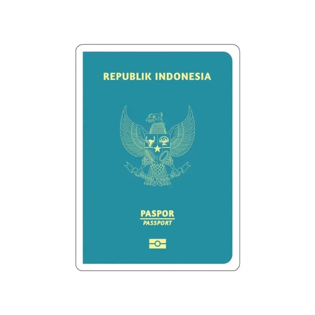 Indonesia Passport STICKER Vinyl Die-Cut Decal 2 Inch - The Sticker Space