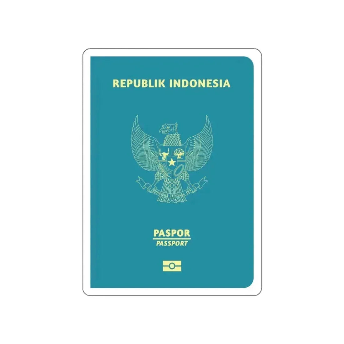 Indonesia Passport STICKER Vinyl Die-Cut Decal 3 Inch - The Sticker Space