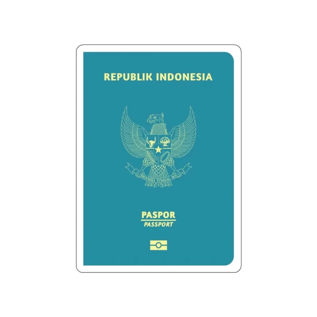 Indonesia Passport STICKER Vinyl Die-Cut Decal - The Sticker Space