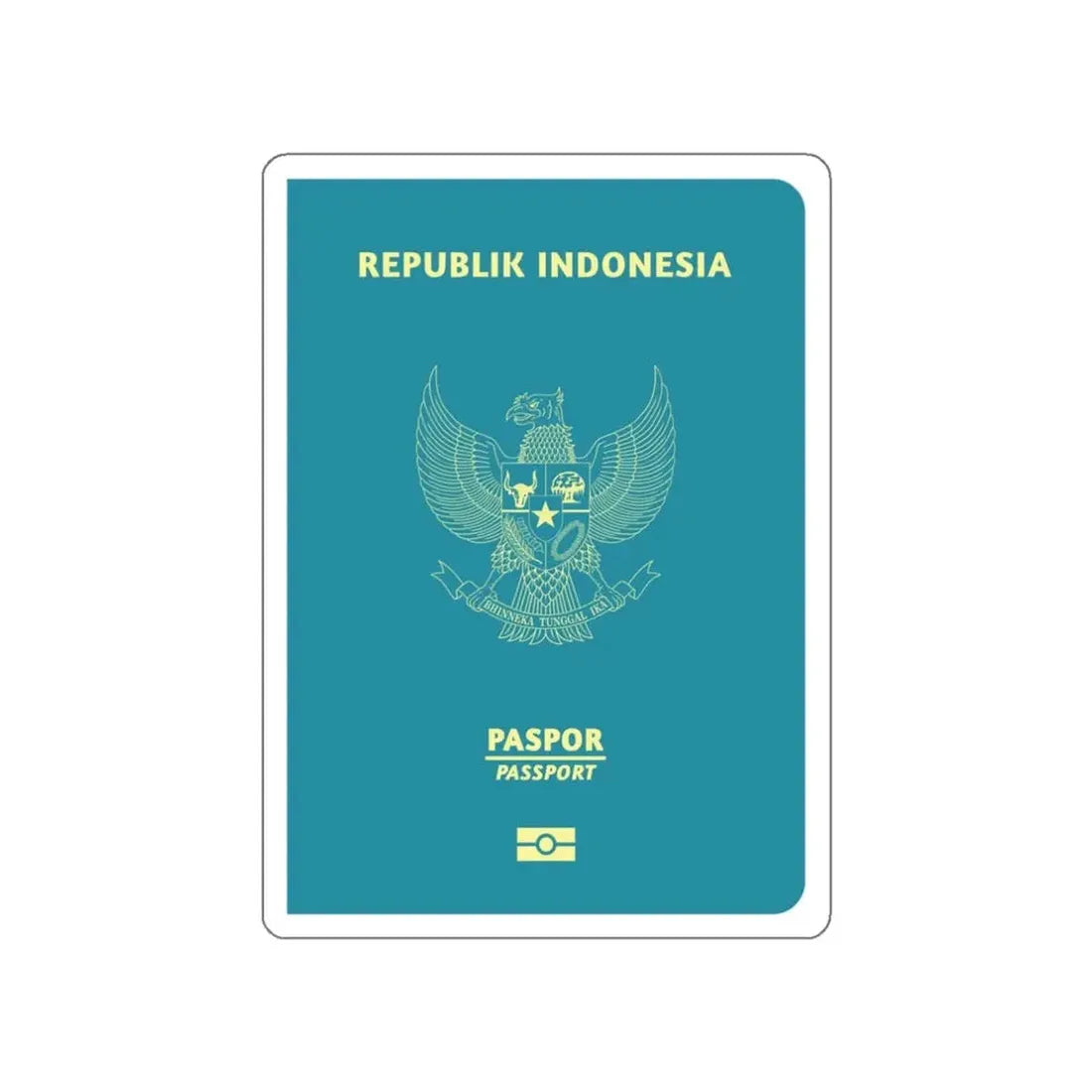 Indonesia Passport STICKER Vinyl Die-Cut Decal - The Sticker Space