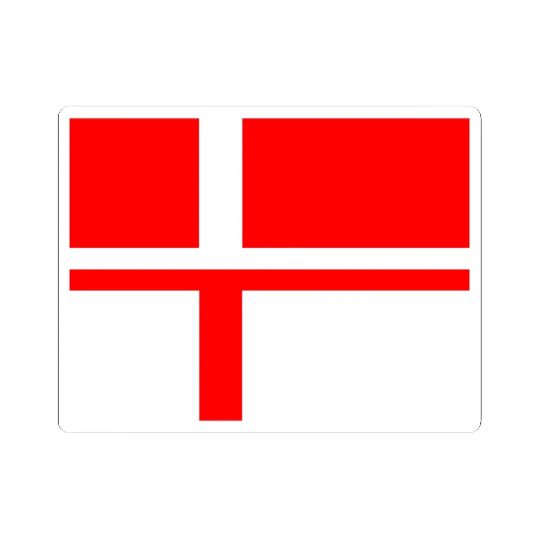 Indonesian Nordic Cross (Indonesia) STICKER Vinyl Kiss-Cut Decal 4 Inch White - The Sticker Space