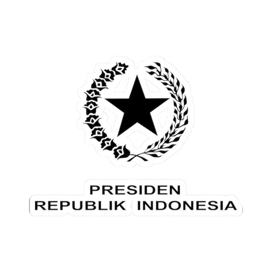 Indonesian Presidential Emblem black (Indonesia) (Coat of Arms) STICKER Vinyl Kiss-Cut Decal 2 Inch White - The Sticker Space
