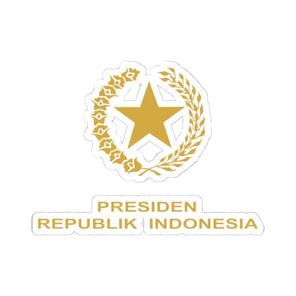 Indonesian Presidential Emblem gold (Indonesia) (Coat of Arms) STICKER Vinyl Kiss-Cut Decal 6 Inch White - The Sticker Space