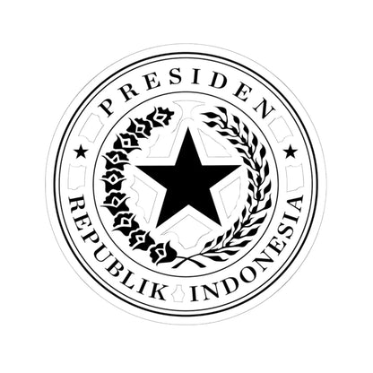 Indonesian Presidential Seal black (Indonesia) (Coat of Arms) STICKER Vinyl Kiss-Cut Decal 6 Inch White - The Sticker Space