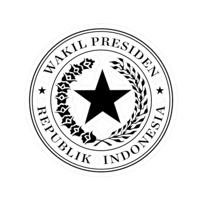Indonesian Vice Presidential Seal black (Indonesia) (Coat of Arms) STICKER Vinyl Kiss-Cut Decal 2 Inch White - The Sticker Space