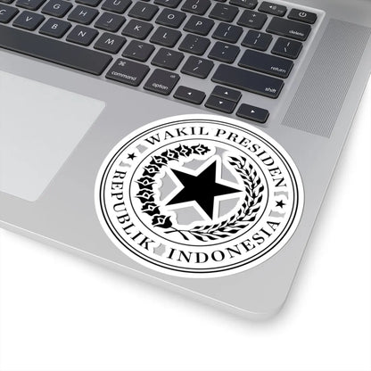 Indonesian Vice Presidential Seal black (Indonesia) (Coat of Arms) STICKER Vinyl Kiss-Cut Decal - The Sticker Space