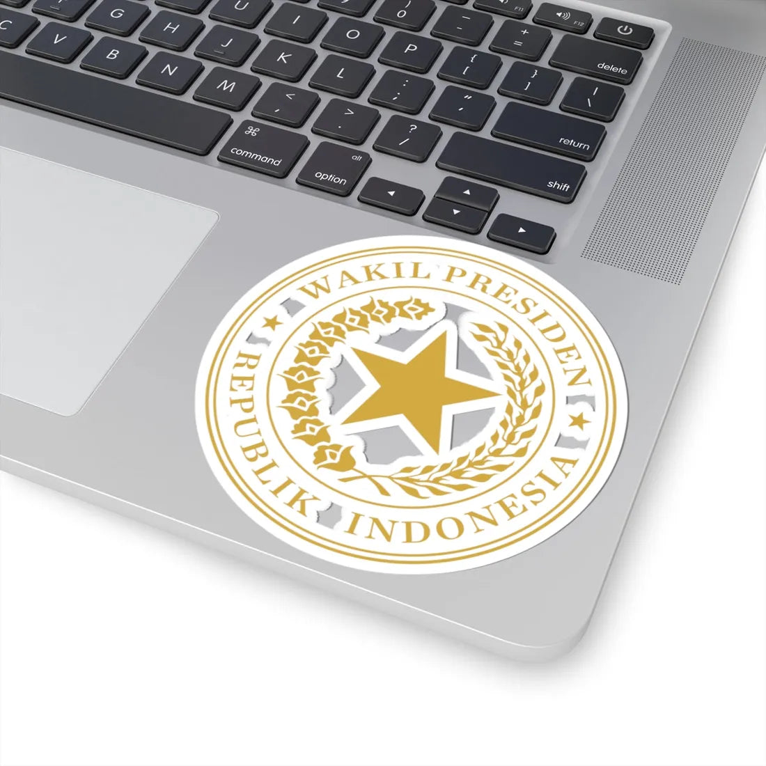 Indonesian Vice Presidential Seal gold (Indonesia) (Coat of Arms) STICKER Vinyl Kiss-Cut Decal - The Sticker Space