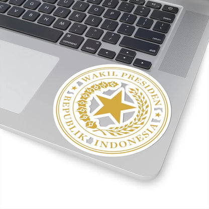 Indonesian Vice Presidential Seal gold (Indonesia) (Coat of Arms) STICKER Vinyl Kiss-Cut Decal - The Sticker Space