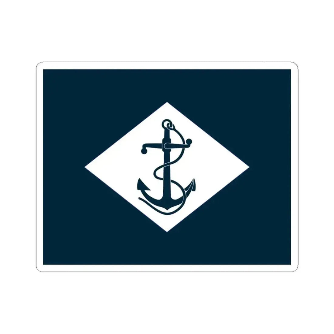 Infantry battalion flag of the United States Navy (United States) STICKER Vinyl Kiss-Cut Decal 3 Inch White - The Sticker Space