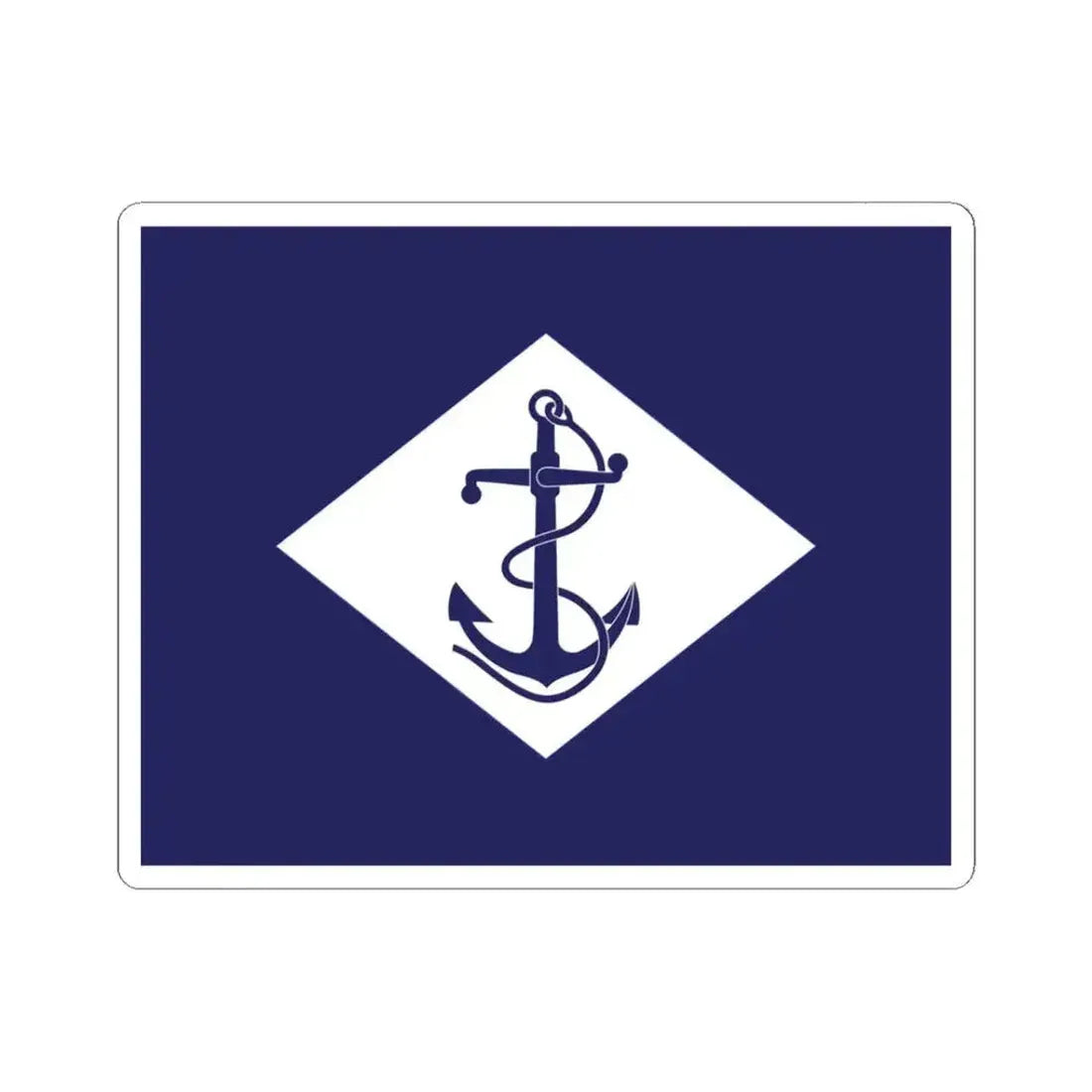 Infantry battalion flag of the U.S. Navy (United States) STICKER Vinyl Kiss-Cut Decal 3 Inch White - The Sticker Space