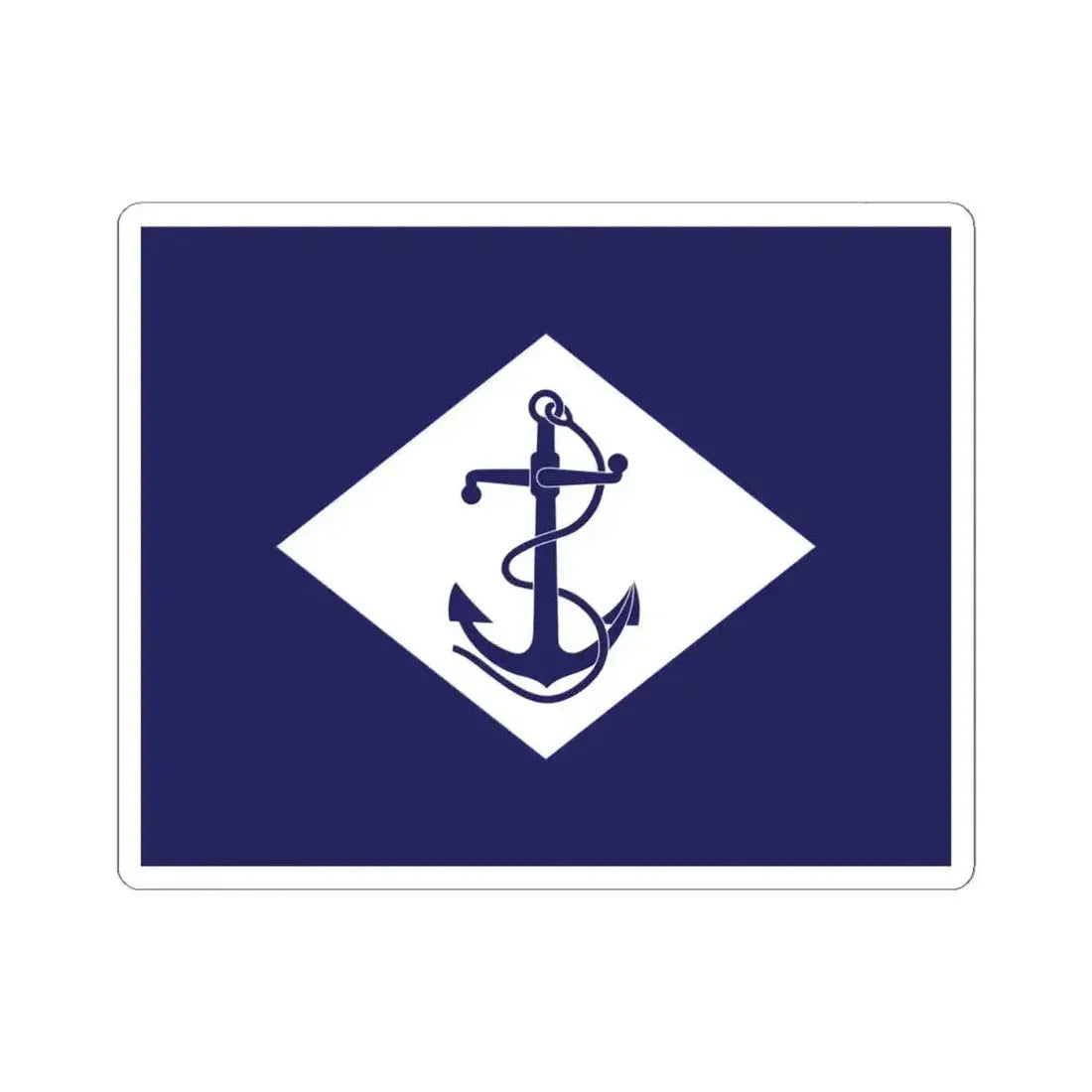 Infantry battalion flag of the U.S. Navy (United States) STICKER Vinyl Kiss-Cut Decal 4 Inch White - The Sticker Space