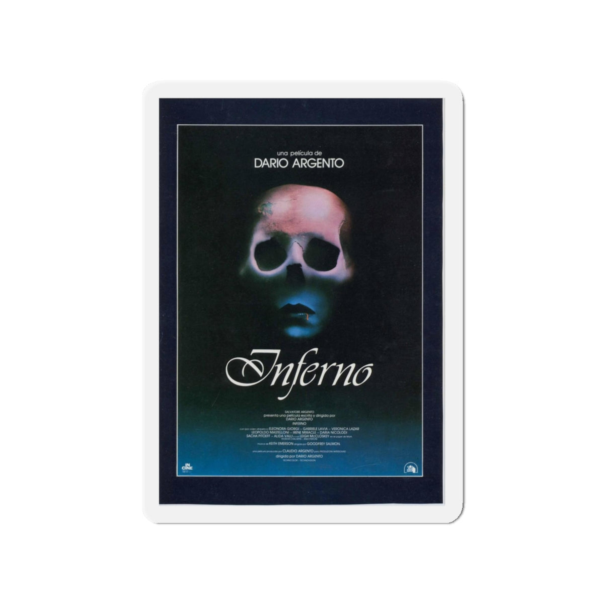 INFERNO 1980 Movie Poster - Refrigerator Magnet-3" x 3"-The Sticker Space