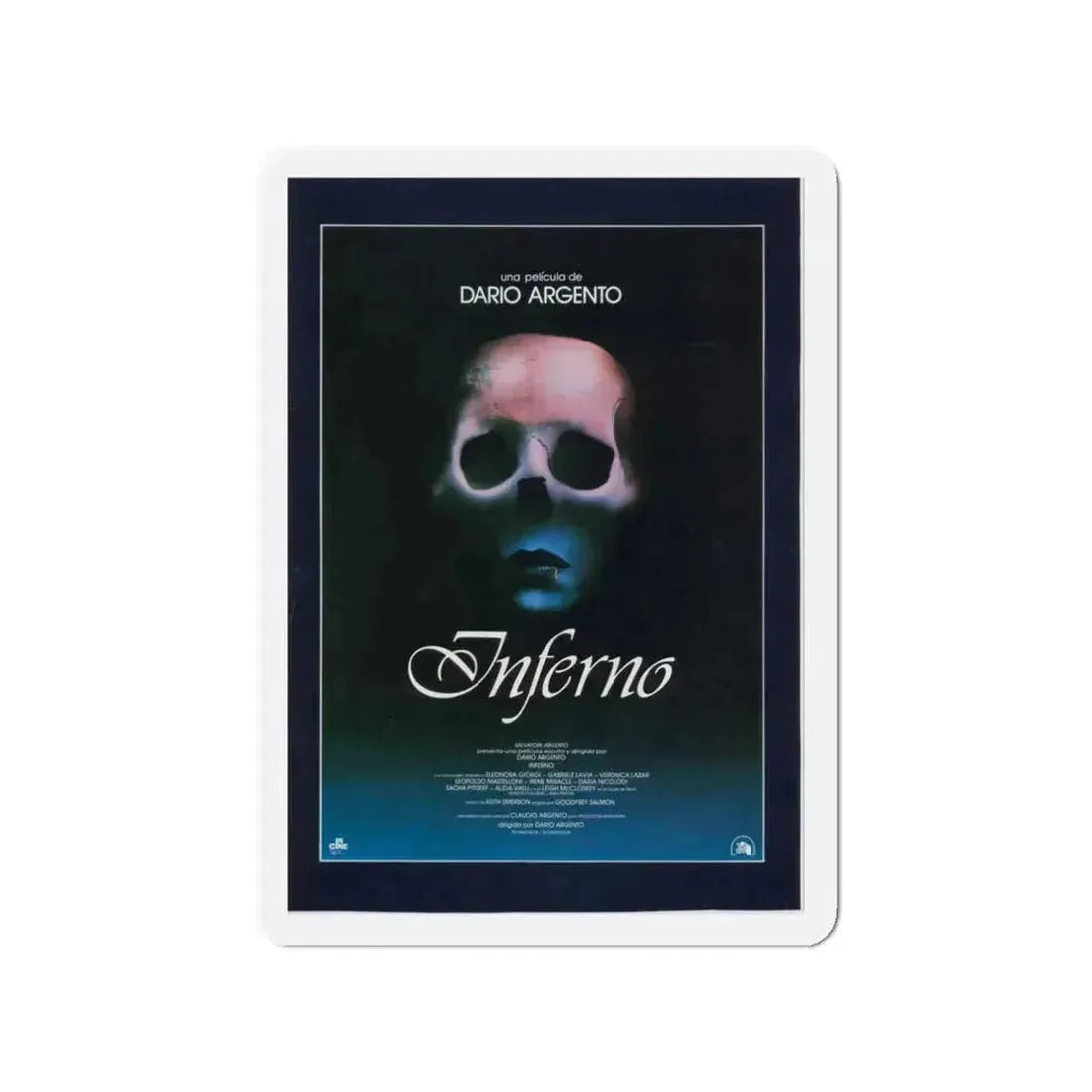 INFERNO 1980 Movie Poster - Refrigerator Magnet 3 Inch Die-Cut - The Sticker Space