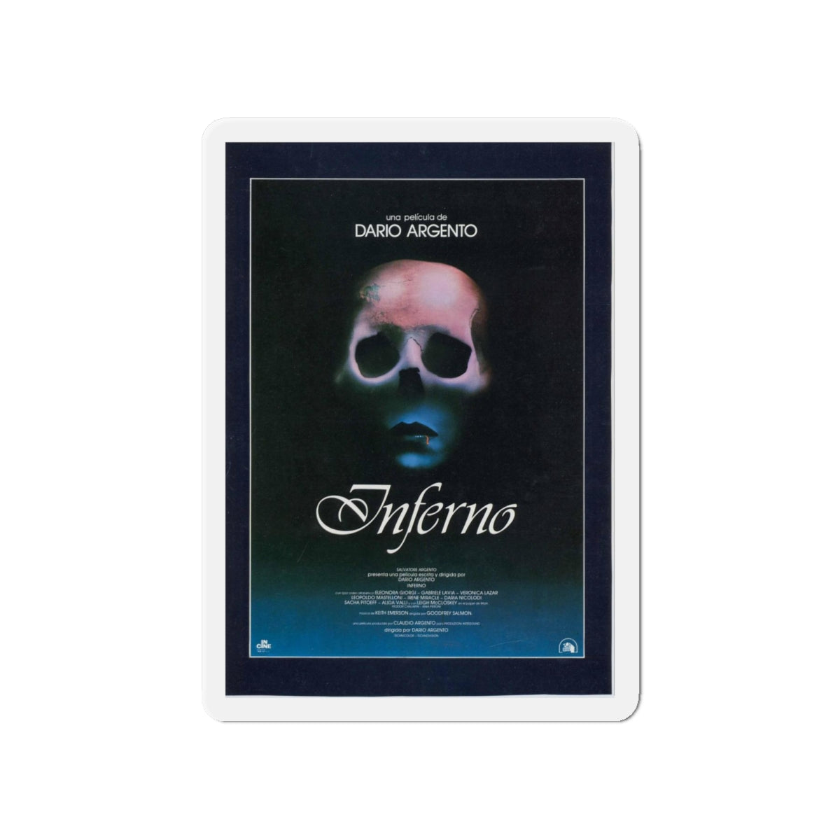 INFERNO 1980 Movie Poster - Refrigerator Magnet-4" x 4"-The Sticker Space