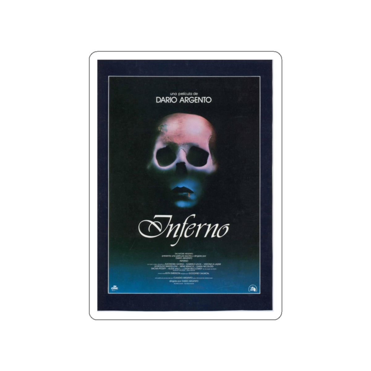 INFERNO 1980 Movie Poster STICKER Vinyl Die-Cut Decal-2 Inch-The Sticker Space