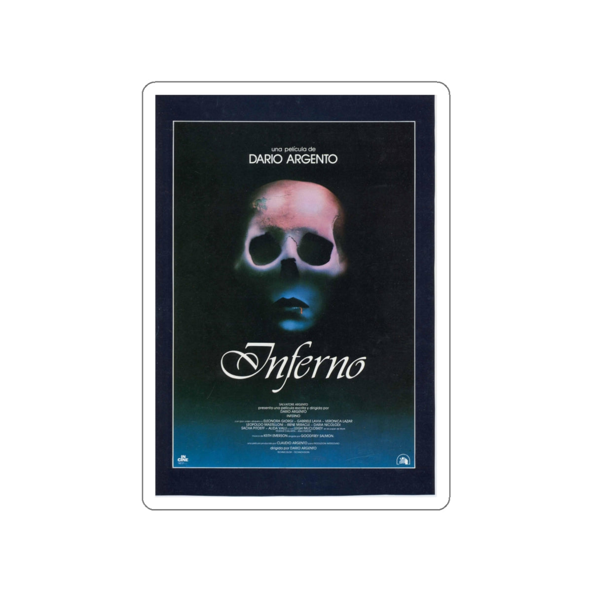 INFERNO 1980 Movie Poster STICKER Vinyl Die-Cut Decal-6 Inch-The Sticker Space