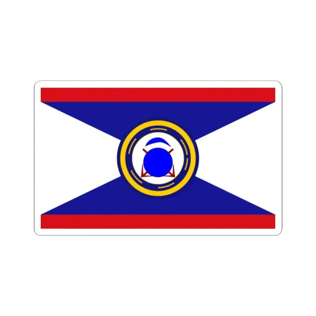 Infobox Flag of the Belize Coast Guard (Belize) STICKER Vinyl Kiss-Cut Decal 2 Inch White - The Sticker Space