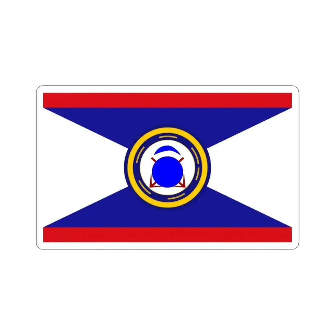 Infobox Flag of the Belize Coast Guard (Belize) STICKER Vinyl Kiss-Cut Decal 3 Inch White - The Sticker Space