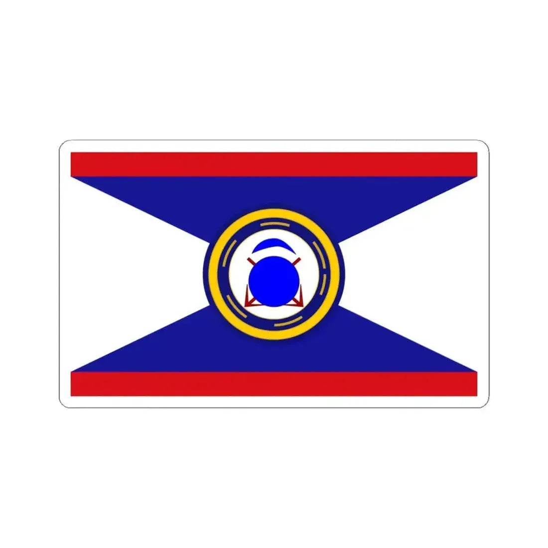 Infobox Flag of the Belize Coast Guard (Belize) STICKER Vinyl Kiss-Cut Decal 4 Inch White - The Sticker Space