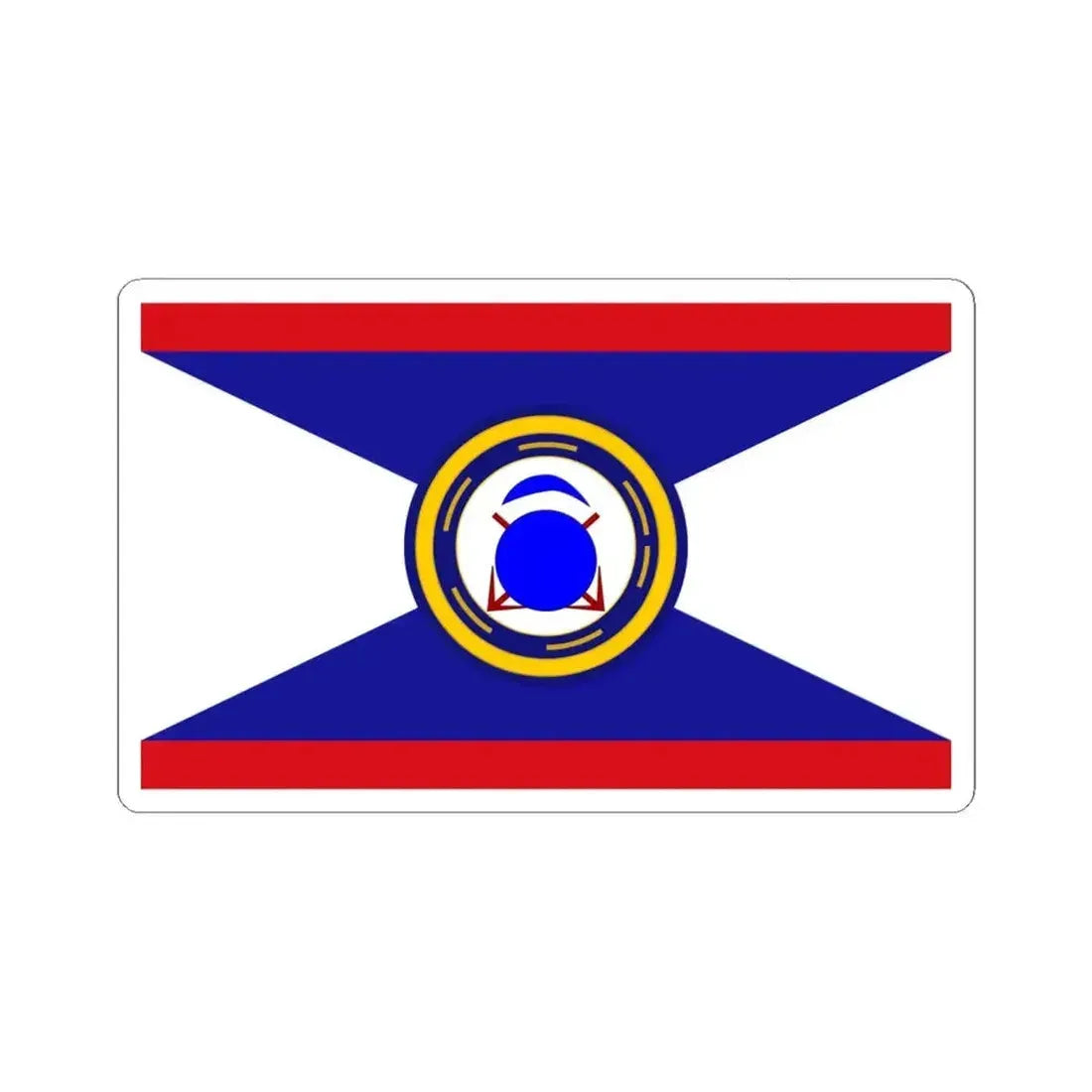 Infobox Flag of the Belize Coast Guard (Belize) STICKER Vinyl Kiss-Cut Decal 6 Inch White - The Sticker Space