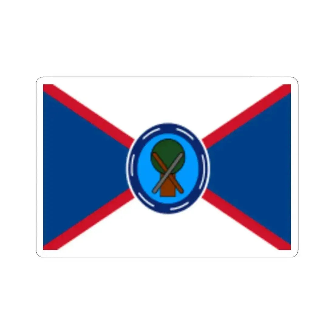 Infobox Flag of the Belize Defence Force (Belize) STICKER Vinyl Kiss-Cut Decal 4 Inch White - The Sticker Space