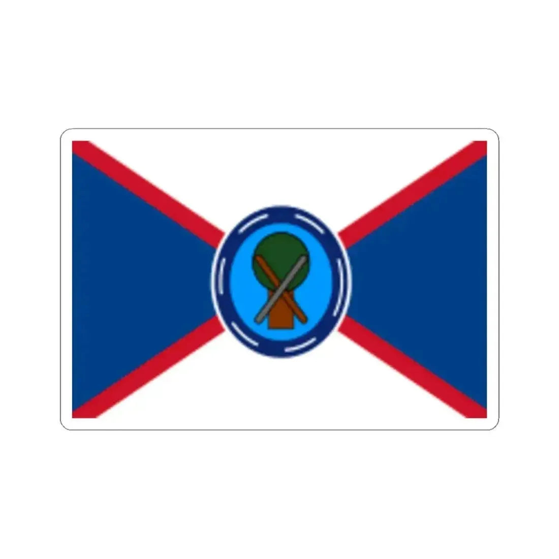 Infobox Flag of the Belize Defence Force (Belize) STICKER Vinyl Kiss-Cut Decal 6 Inch White - The Sticker Space