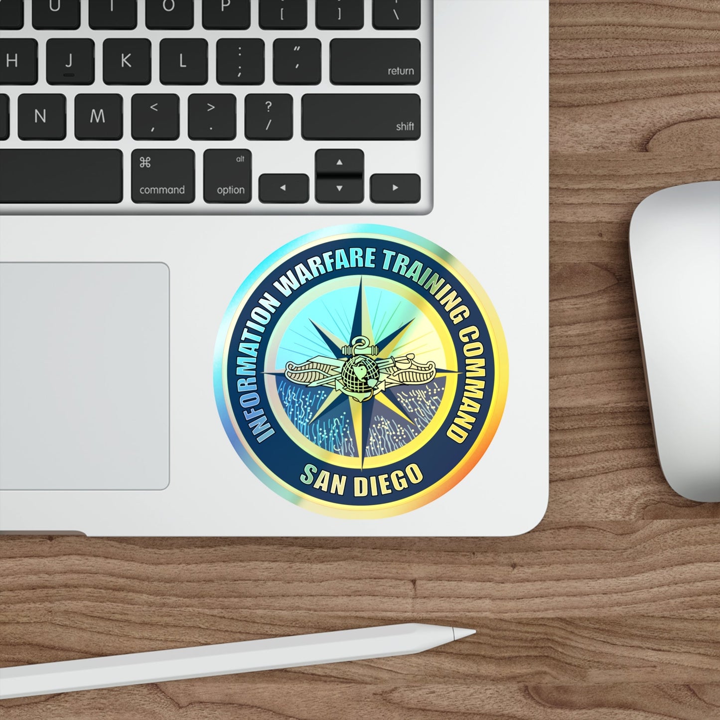 Information Warfare Training Command San Diego (U.S. Navy) Holographic STICKER Die-Cut Vinyl Decal-The Sticker Space