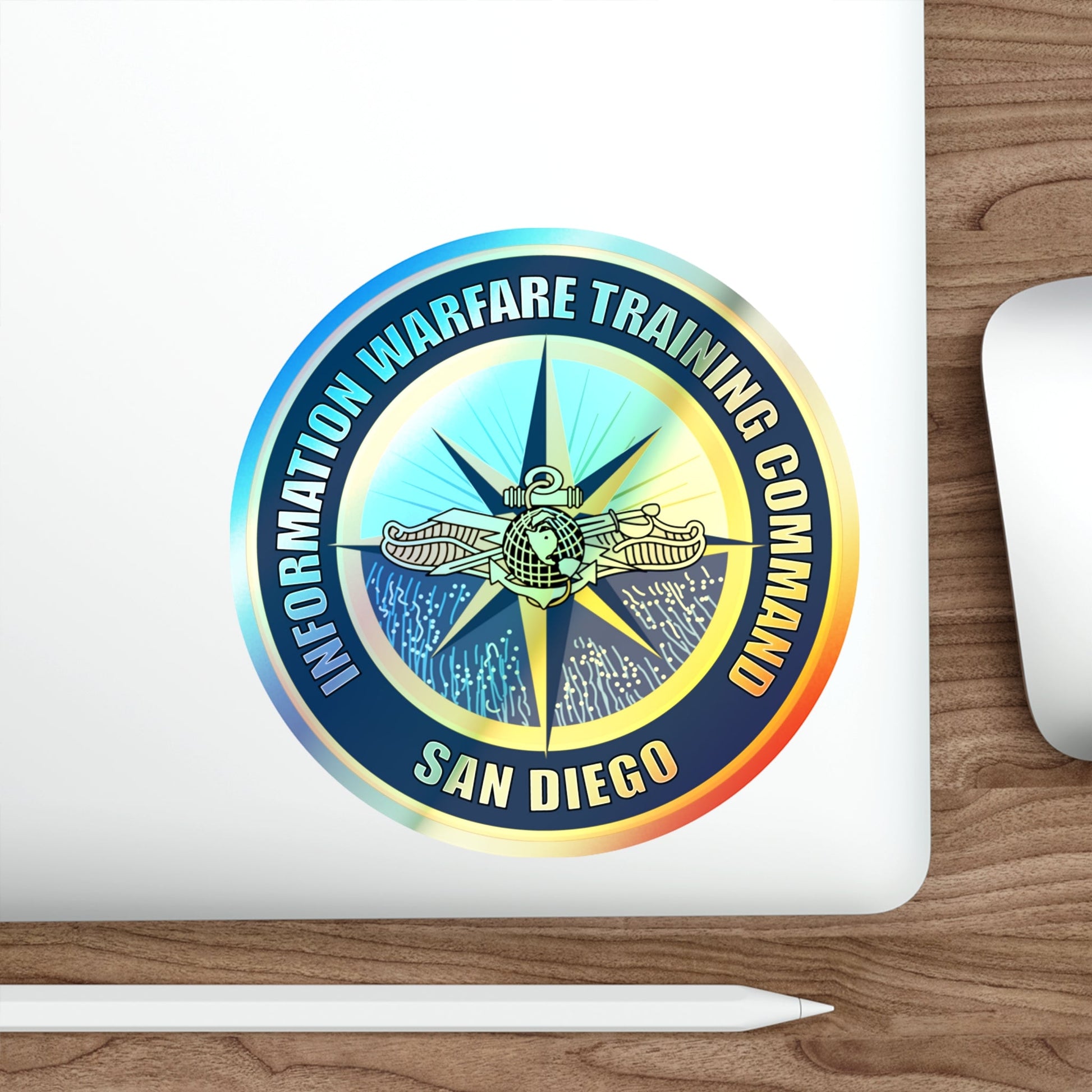 Information Warfare Training Command San Diego (U.S. Navy) Holographic STICKER Die-Cut Vinyl Decal-The Sticker Space