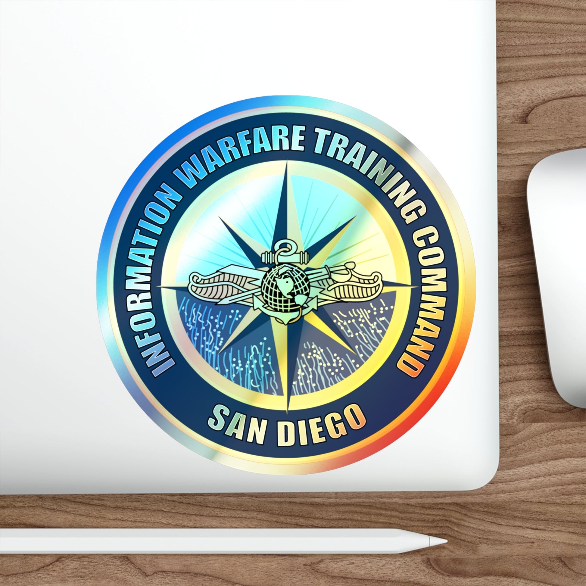 Information Warfare Training Command San Diego (U.S. Navy) Holographic STICKER Die-Cut Vinyl Decal-The Sticker Space