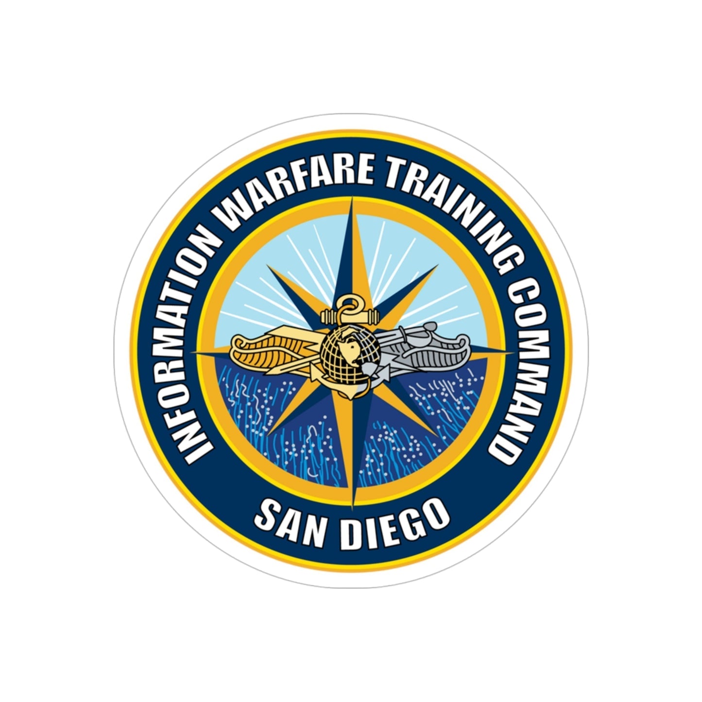 Information Warfare Training Command San Diego (U.S. Navy) Transparent STICKER Die-Cut Vinyl Decal-4 Inch-The Sticker Space