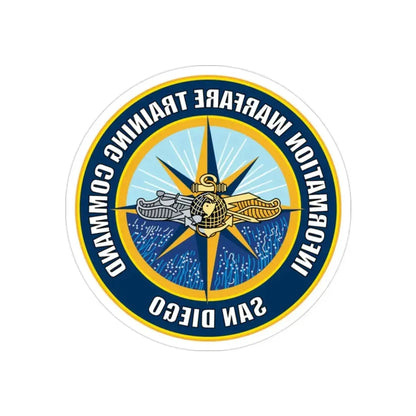 Information Warfare Training Command San Diego (U.S. Navy) REVERSE PRINT Transparent Die-Cut STICKER 2 Inch Die-Cut Transparent - The Sticker Space