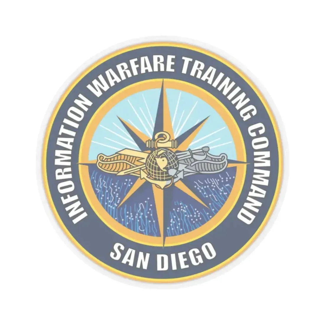 Information Warfare Training Command San Diego (U.S. Navy) STICKER Vinyl Kiss-Cut Decal 2 Inch Transparent - The Sticker Space