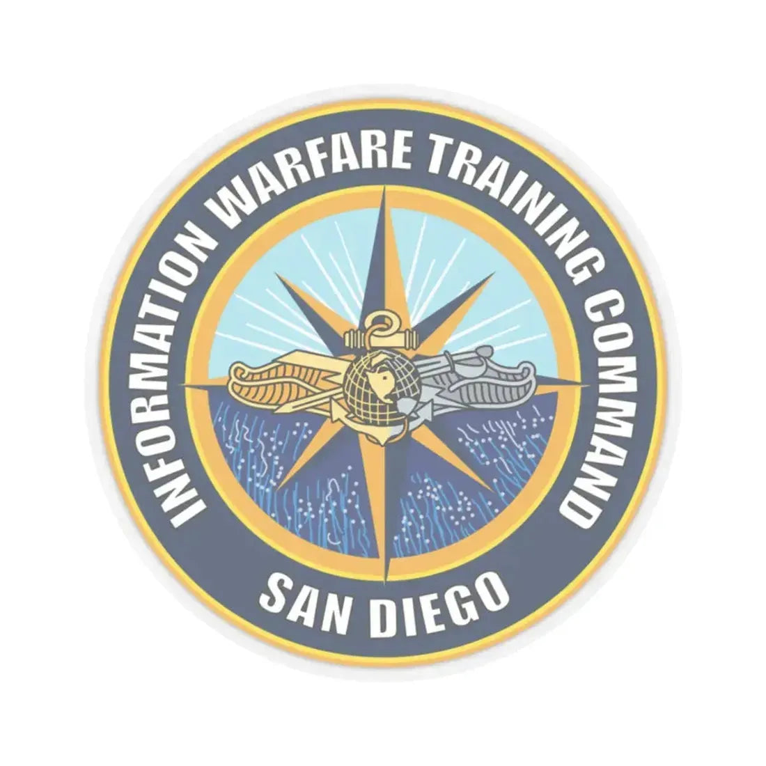 Information Warfare Training Command San Diego (U.S. Navy) STICKER Vinyl Kiss-Cut Decal 3 Inch Transparent - The Sticker Space