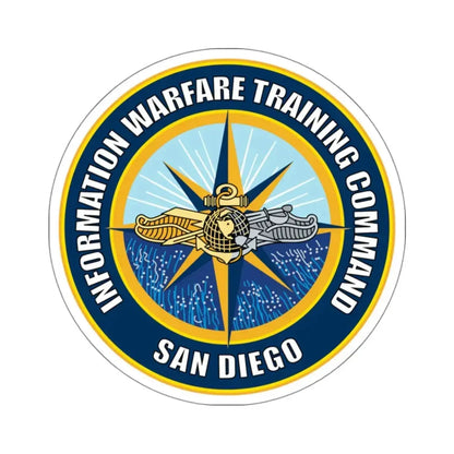 Information Warfare Training Command San Diego (U.S. Navy) STICKER Vinyl Kiss-Cut Decal 3 Inch White - The Sticker Space
