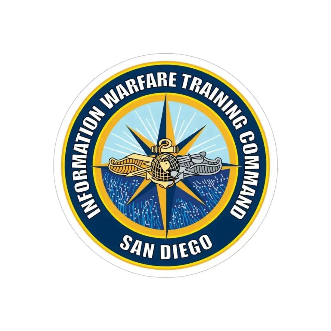 Information Warfare Training Command San Diego (U.S. Navy) Transparent STICKER Die-Cut Vinyl Decal 4 Inch Transparent - The Sticker Space