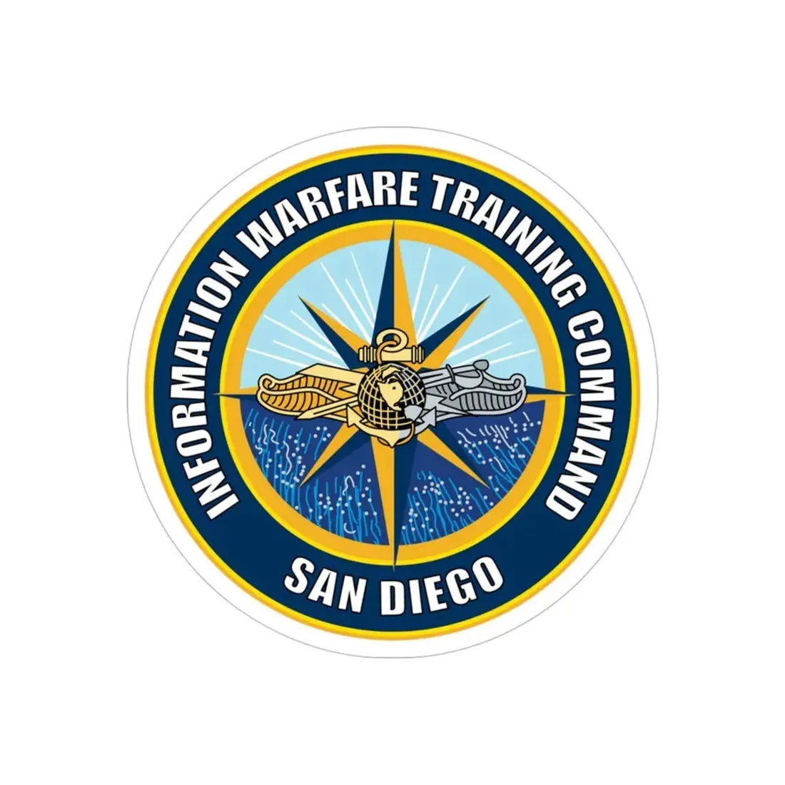 Information Warfare Training Command San Diego (U.S. Navy) Transparent STICKER Die-Cut Vinyl Decal 4 Inch Transparent - The Sticker Space