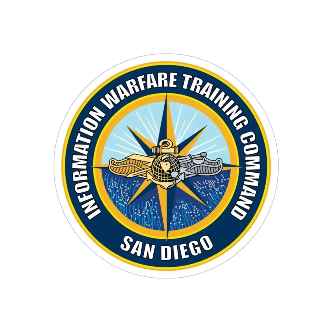 Information Warfare Training Command San Diego (U.S. Navy) Transparent STICKER Die-Cut Vinyl Decal - The Sticker Space