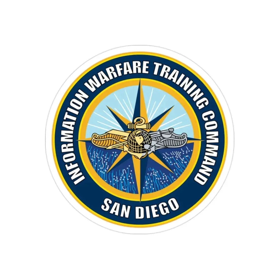 Information Warfare Training Command San Diego (U.S. Navy) Transparent STICKER Die-Cut Vinyl Decal - The Sticker Space